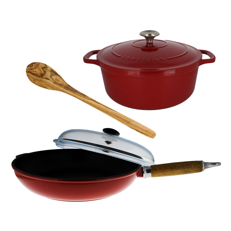 Chasseur 5 Piece Cast Iron Enameled Cookware Set Wayfair